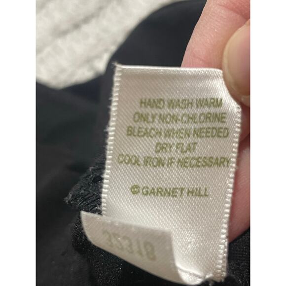 Garnet Hill Dress Pants Stretch Comfort Trousers Size 4 Black 32318 Straight Leg - Picture 11 of 11